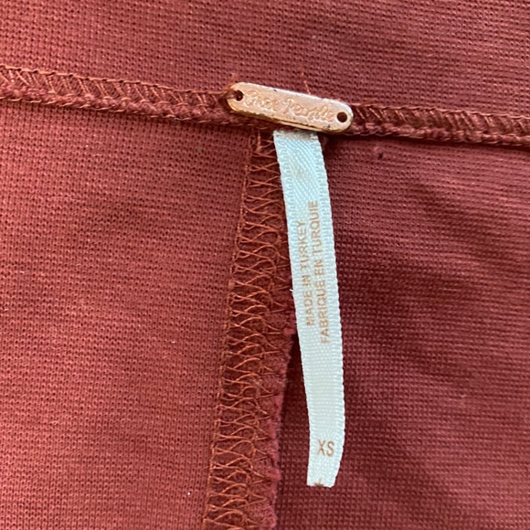 Free People Looking Back Rust Lace Up Shirt - Picture 4 of 6